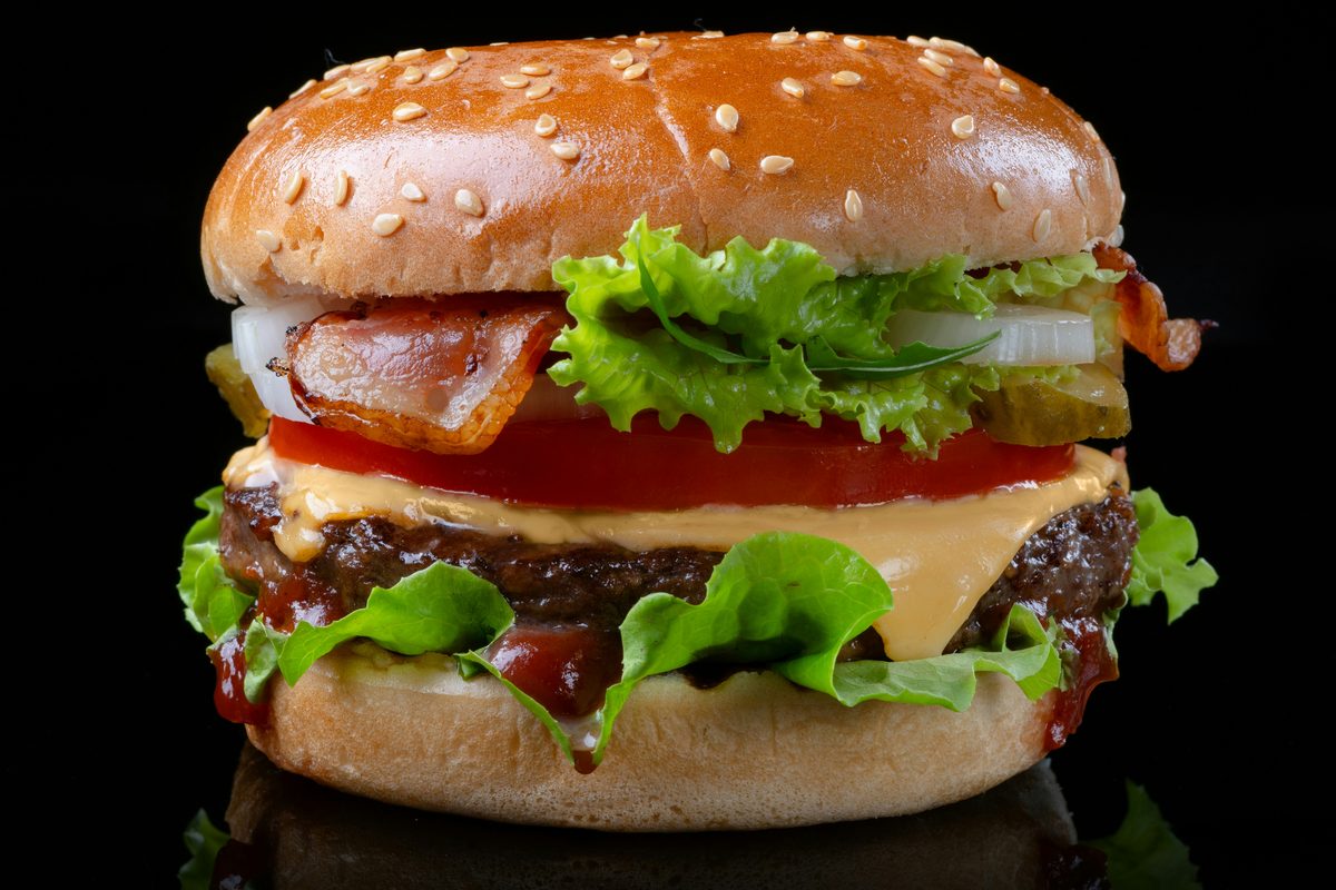 The Flame burger & a draught at Fig & Flame